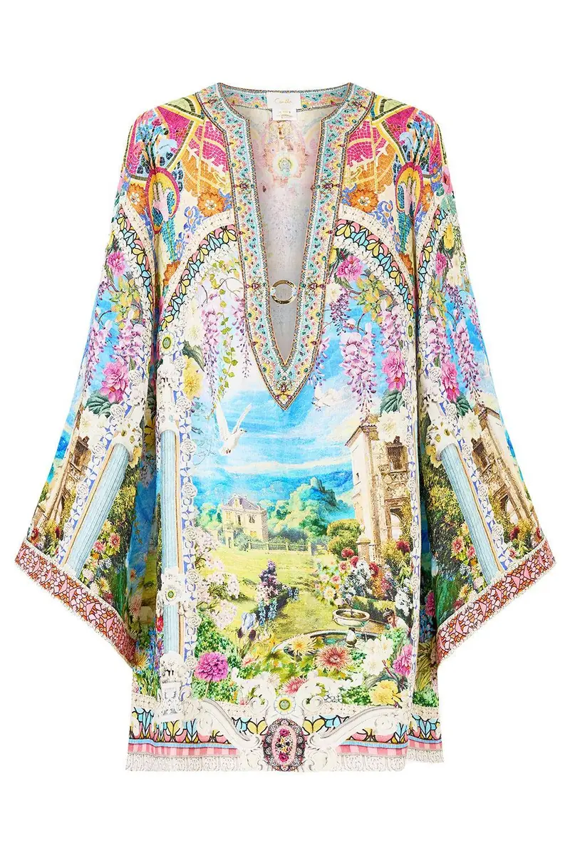 Camilla Deep V Short Kaftan