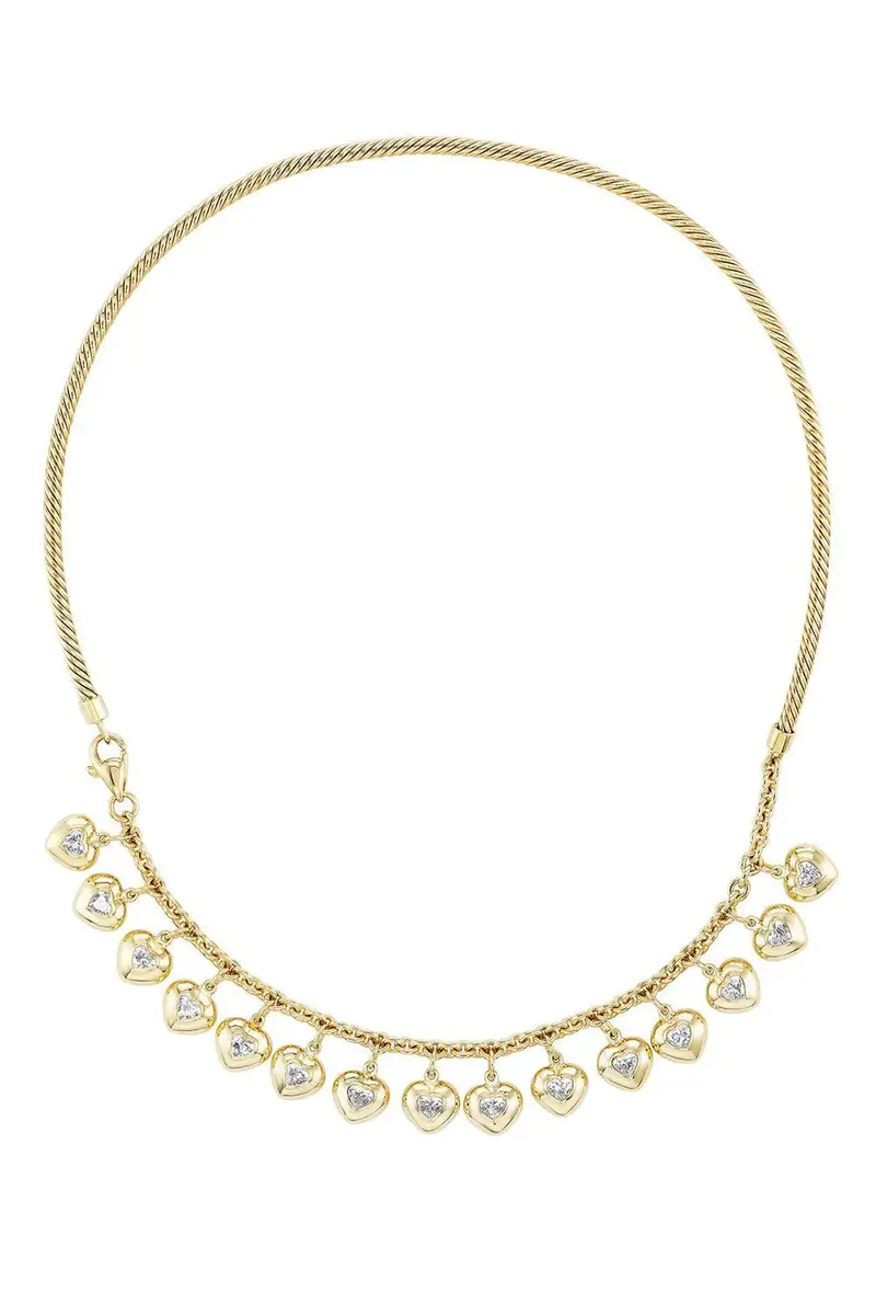 EMILY P WHEELER Diamond Heart Charm Necklace