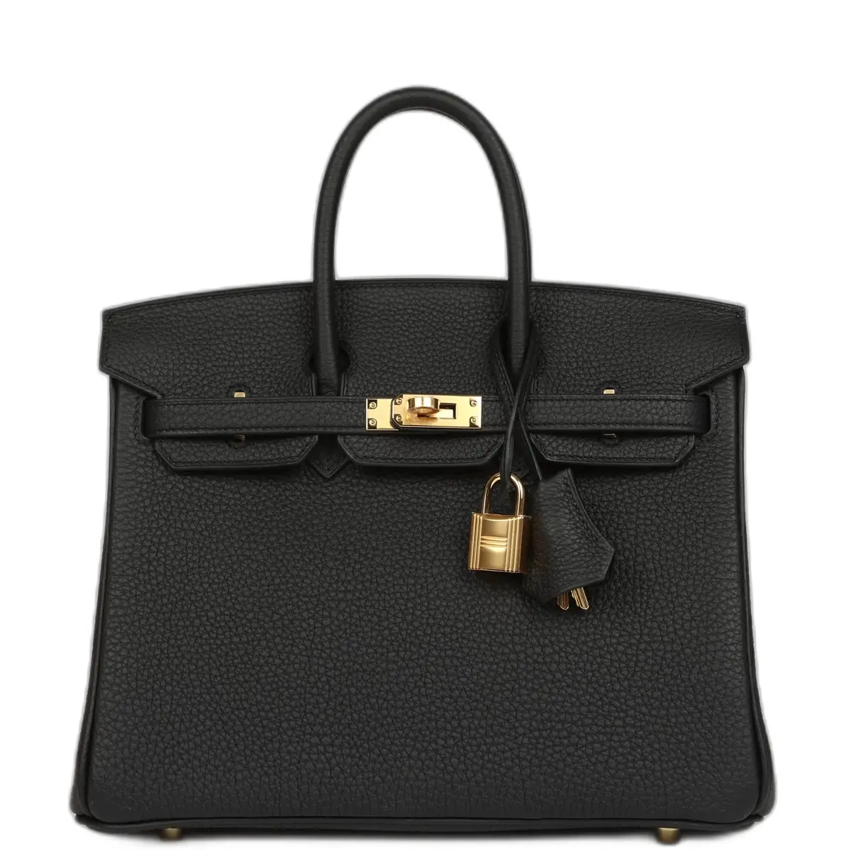 hermes Hermes Birkin 25 Black Togo Gold Hardware