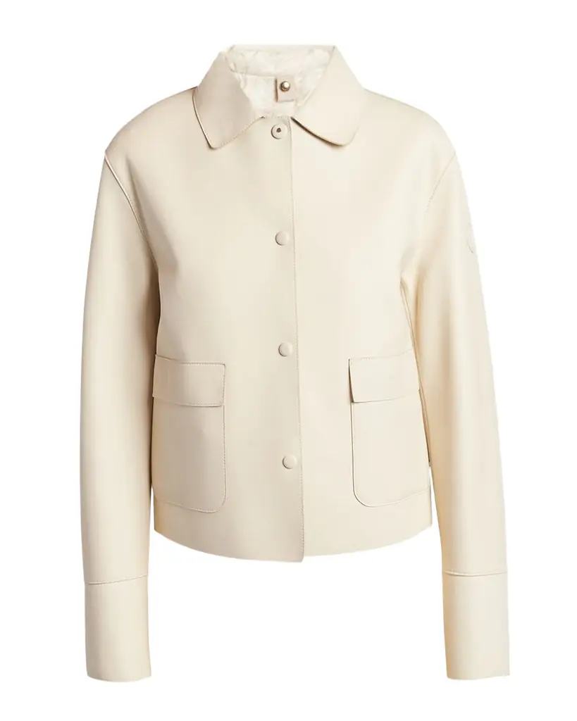 Moncler Haricot Leather Jacket