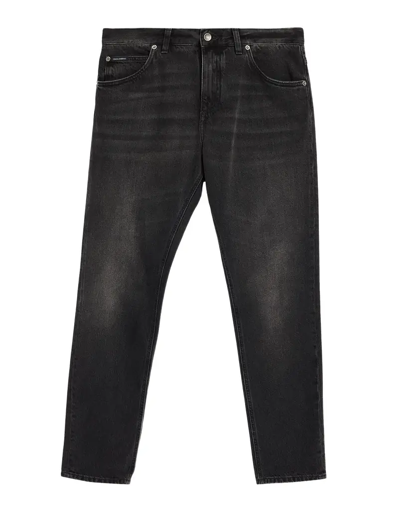 Dolce & Gabbana Men 's Grey Denim Straight Leg Jeans