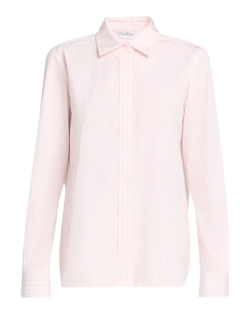 Max Mara Striped Cotton Button-Down Shirt