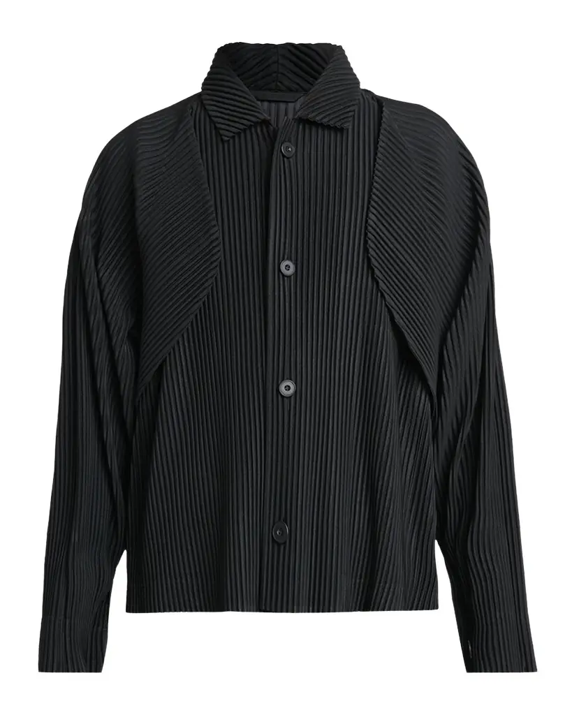Homme Plisse Issey Miyake Men 's Pleated Button-Down Shirt