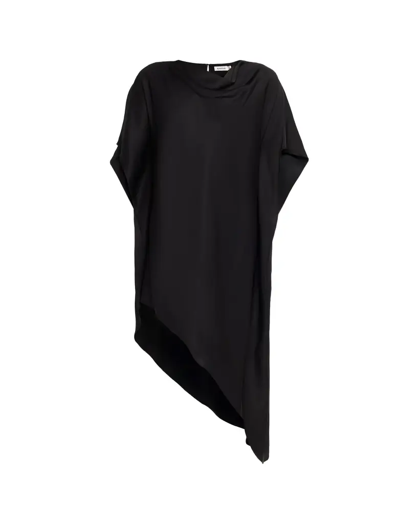 SIMKHAI Sadia Satin Mini Cape Dress