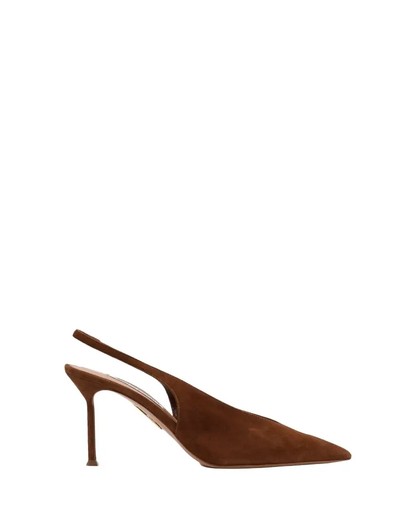 Aquazzura 85mm Voltaire Suede Slingback Pumps