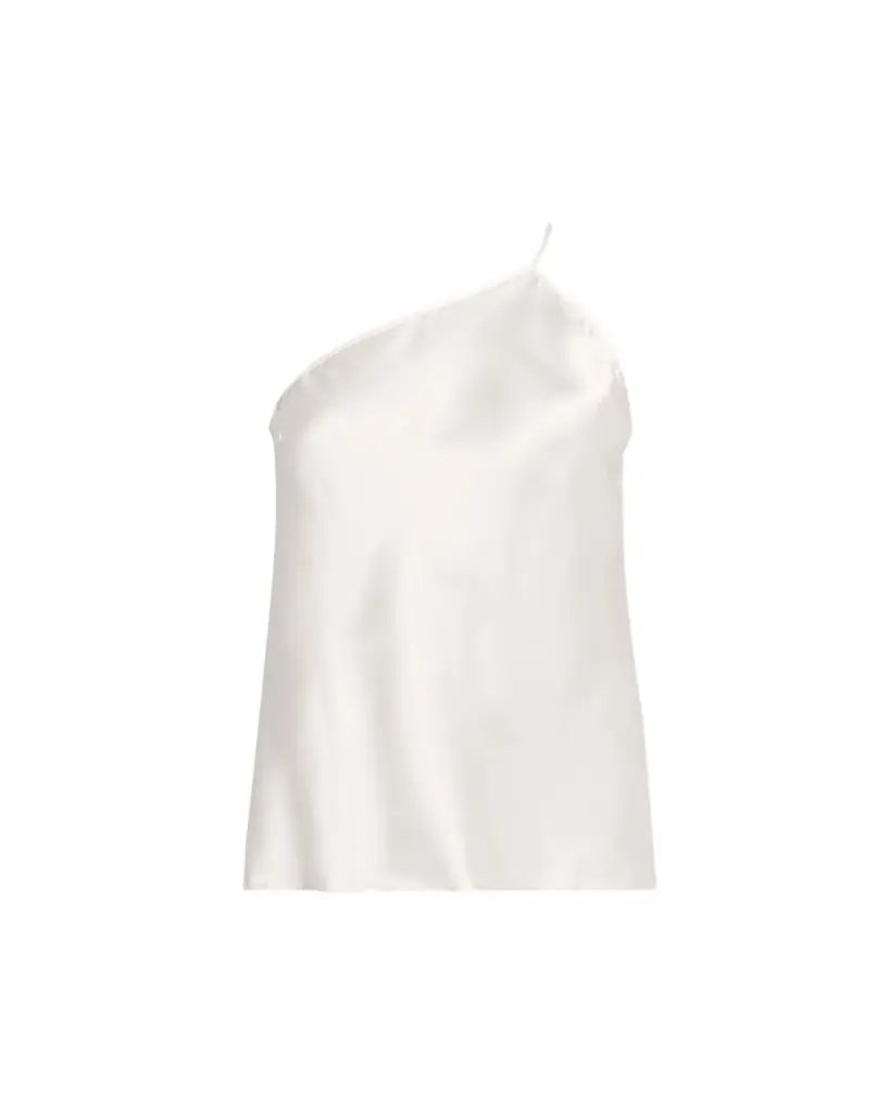 Rick Owens One-Shoulder Satin Slip Top
