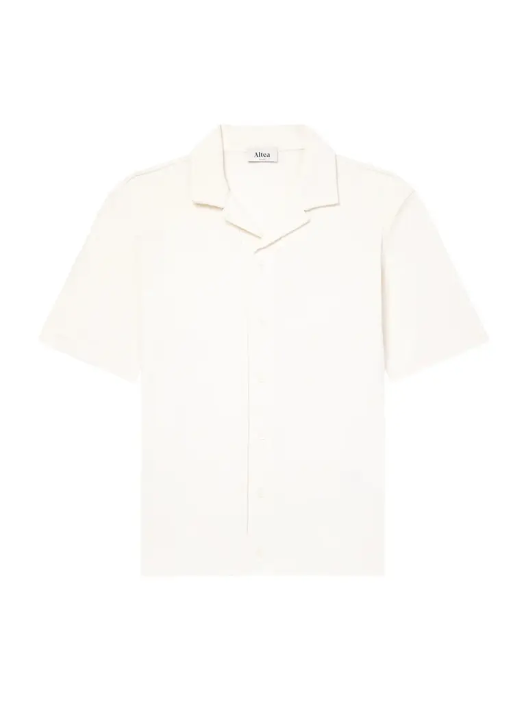 Altea Jean Camp-Collar Cotton-Piqué Shirt - Men