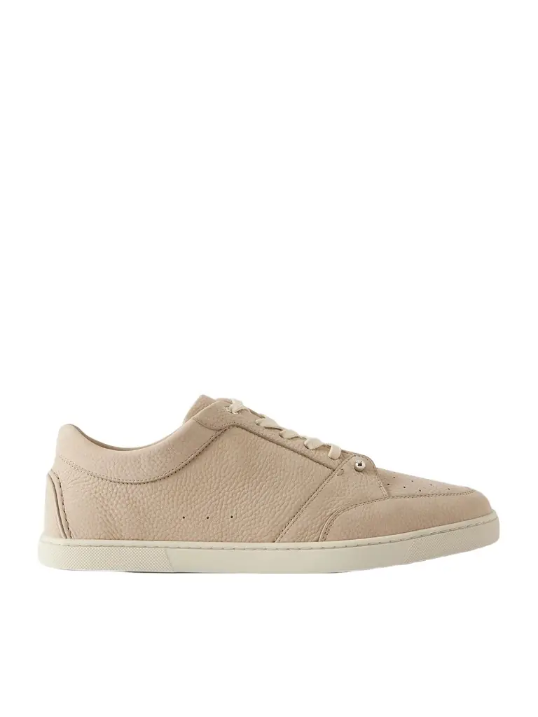 Christian Louboutin Chambelisneak Embellished Nubuck Sneakers - Men