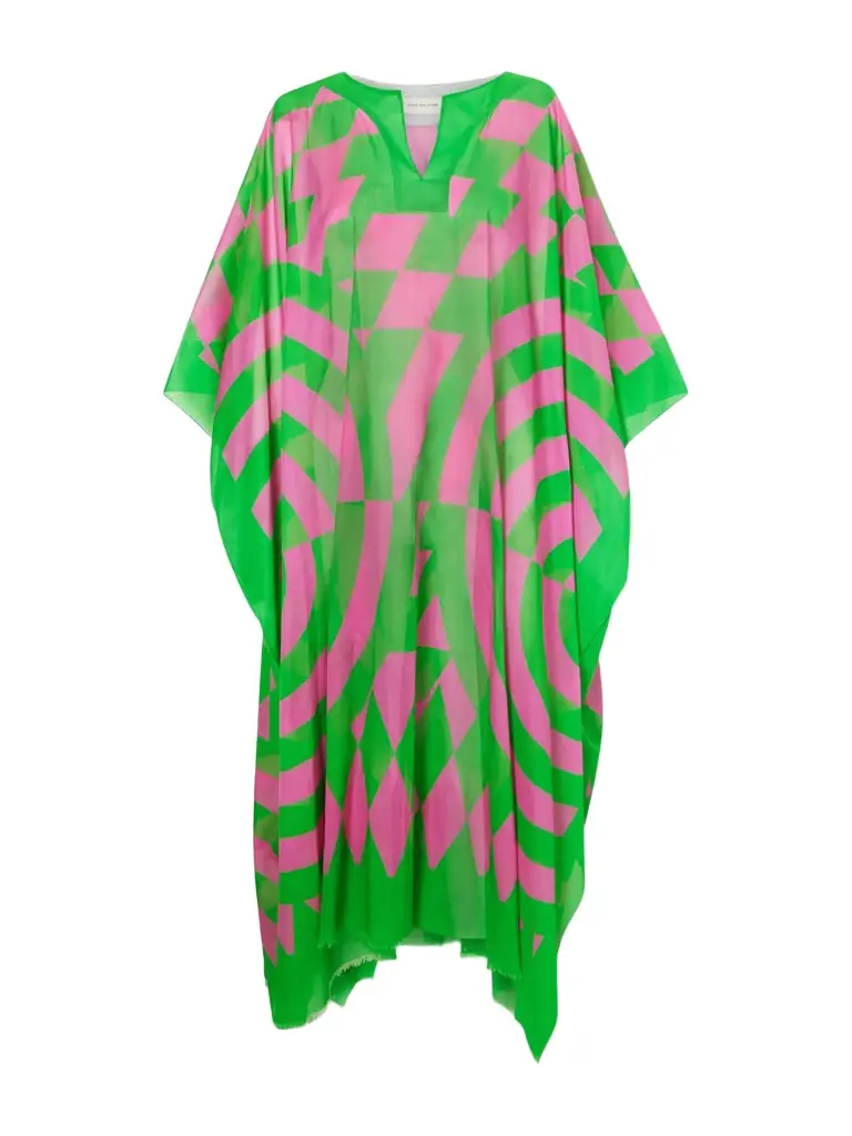 Dries Van Noten Frayed Printed Cotton-voile Kaftan