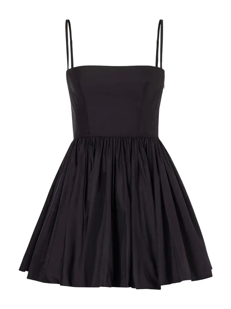 Alaïa Pleated Taffeta Bustier Mini Dress
