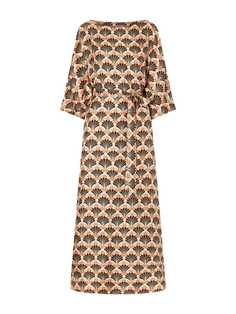 La DoubleJ Muumuu Silk-twill Midi Dress