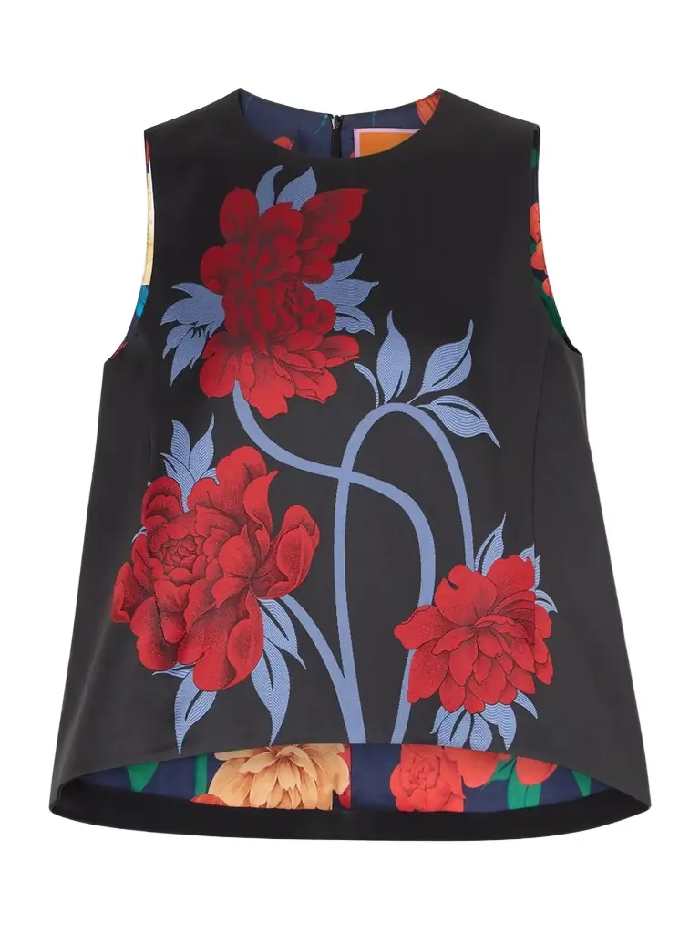 La DoubleJ La Scala Floral-jacquard Top