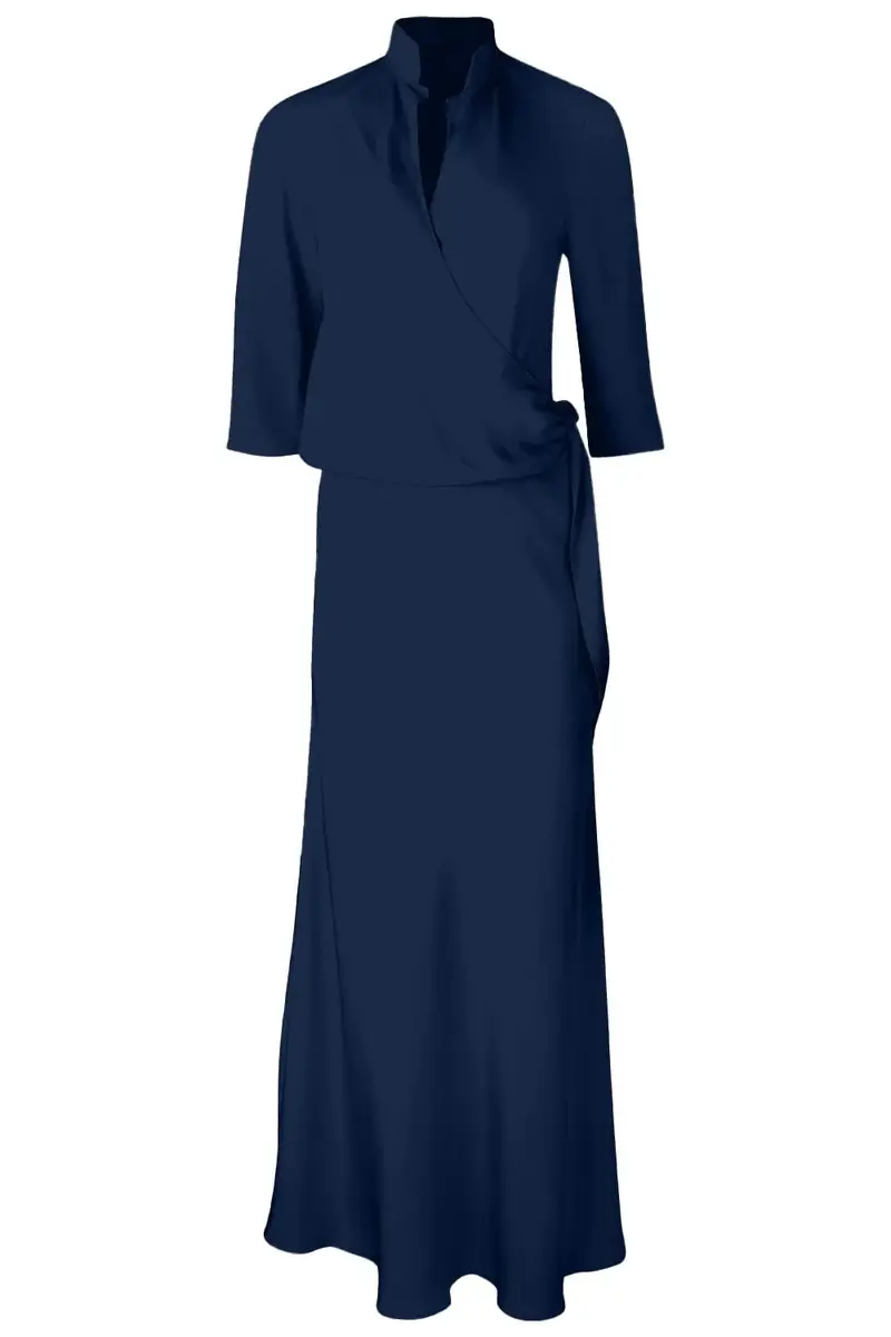 PETER COHEN Blouse Maxi Dress - Navy