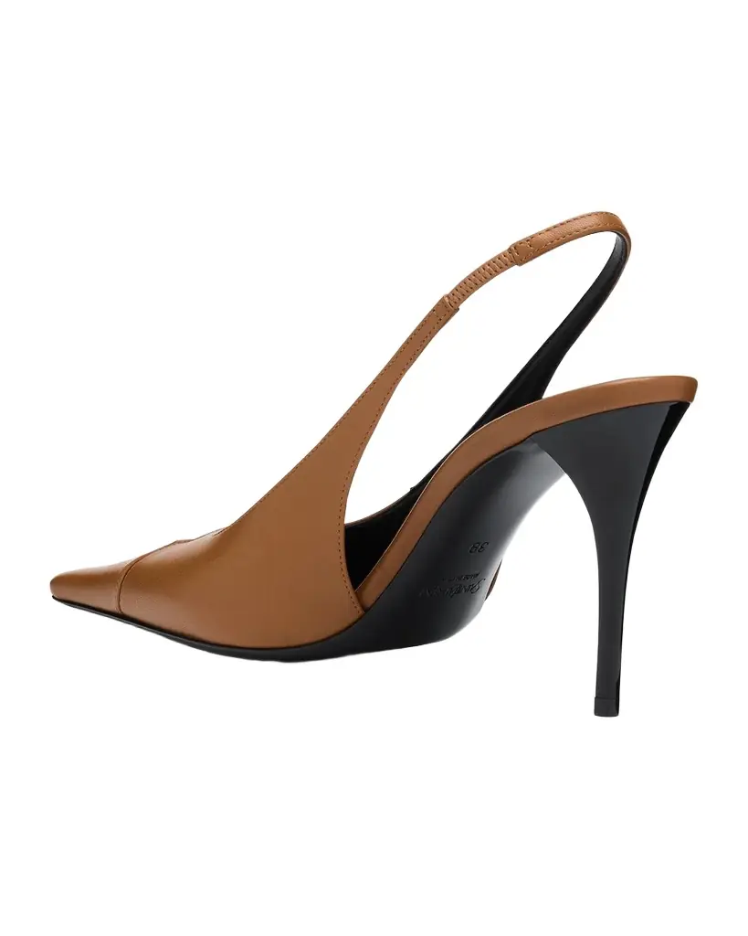 Saint Laurent Babylone Leather YSL Slingback Pumps