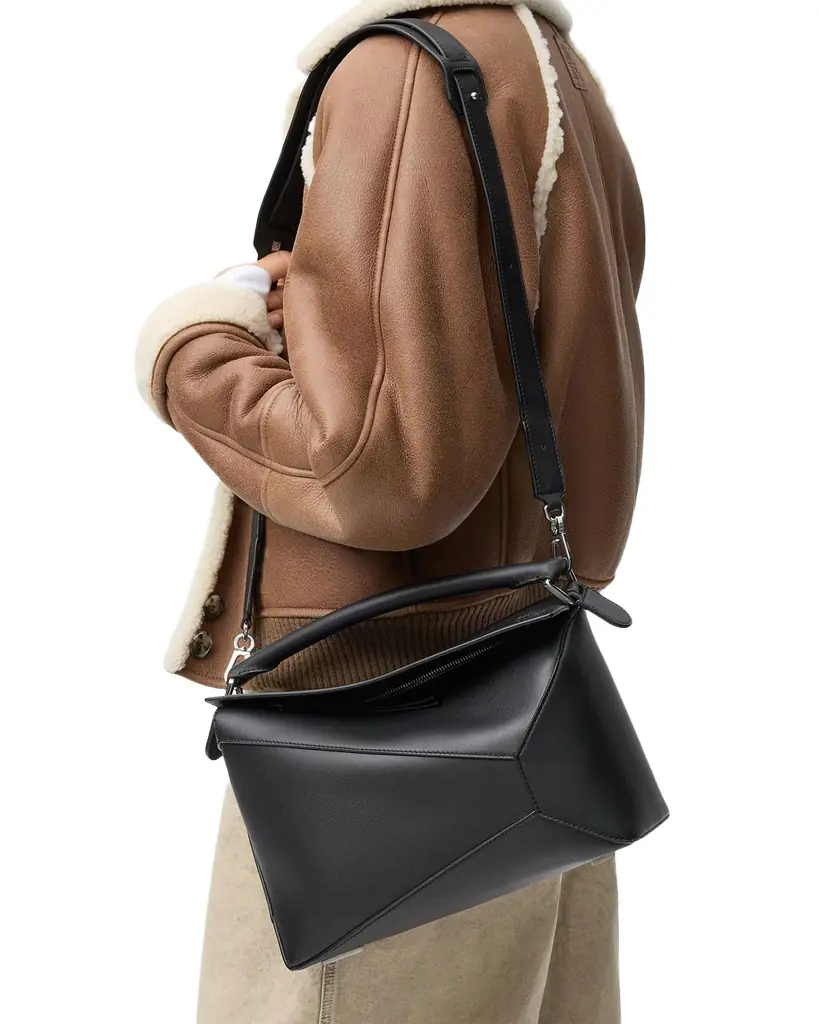 Loewe Puzzle Edge Medium Top-Handle Bag in Leather