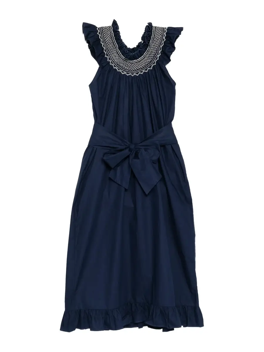 Loretta Caponi Delfina Cotton Midi Dress