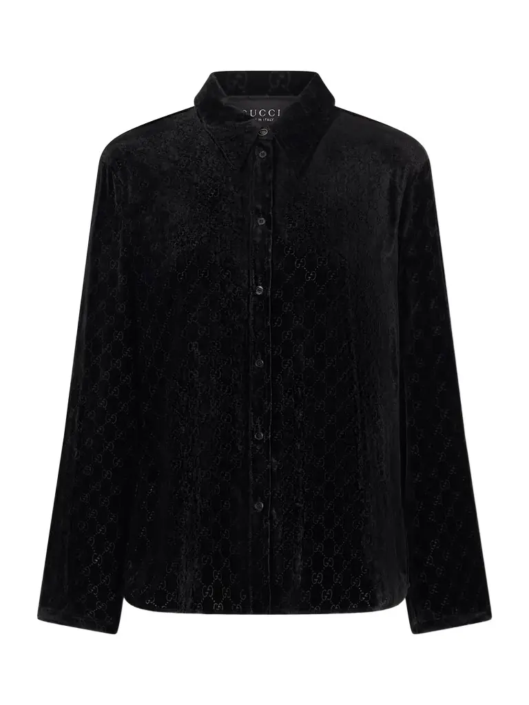 Gucci Devoré-velvet Shirt