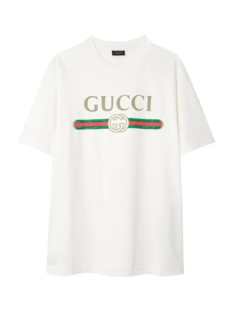 Gucci Oversized Printed Cotton And Silk-blend Jersey T-shirt