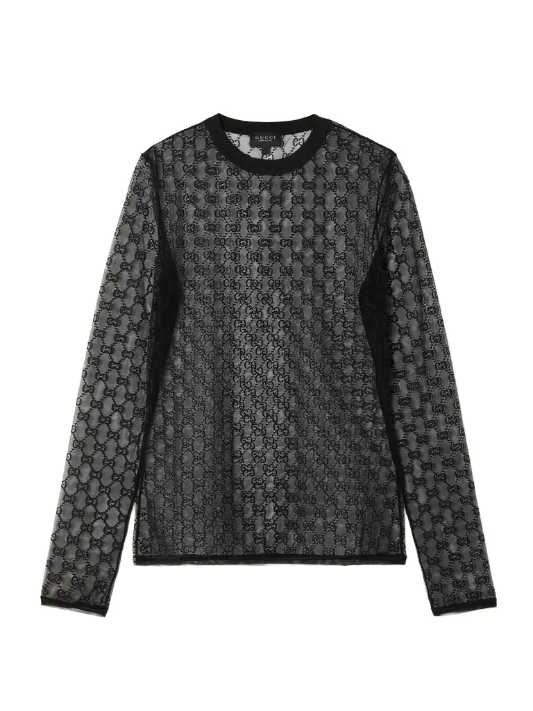 Gucci Gg Stretch-lace Top