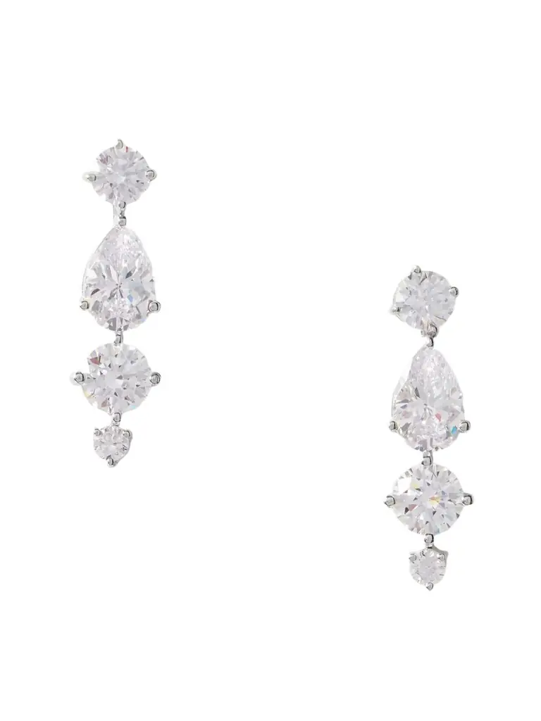 Completedworks Rhodium-plated Recycled Silver Cubic Zirconia Earrings