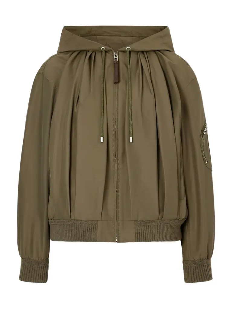 Loewe Hooded Leather-trimmed Cotton-blend Jacket