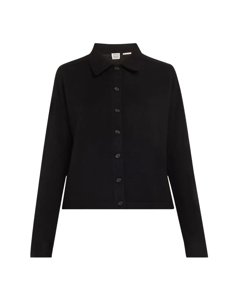 Toteme Cashmere Knit Button-Front Cardigan