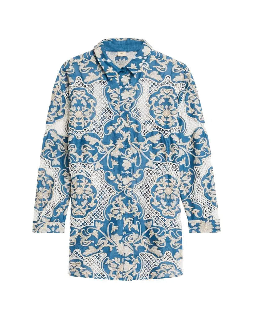 Agua by Agua Bendita Cecilia Ribbons Button-Front Shirt