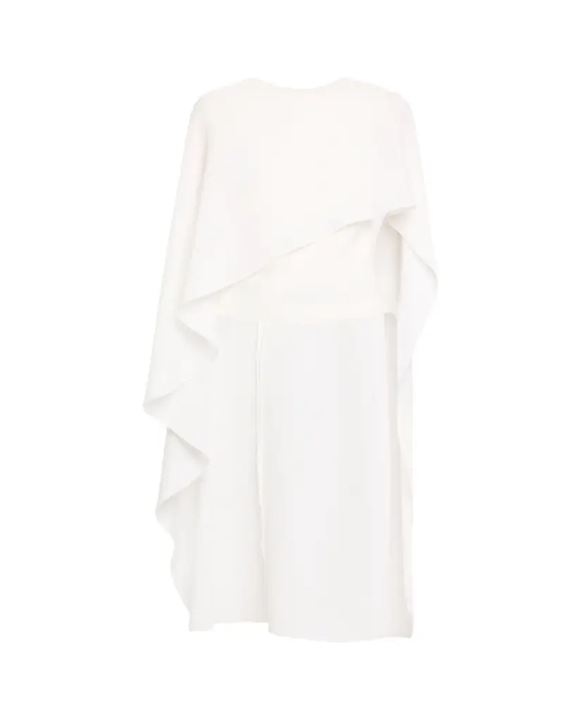 Roland Mouret Asymmetric Satin Crepe Cape Top