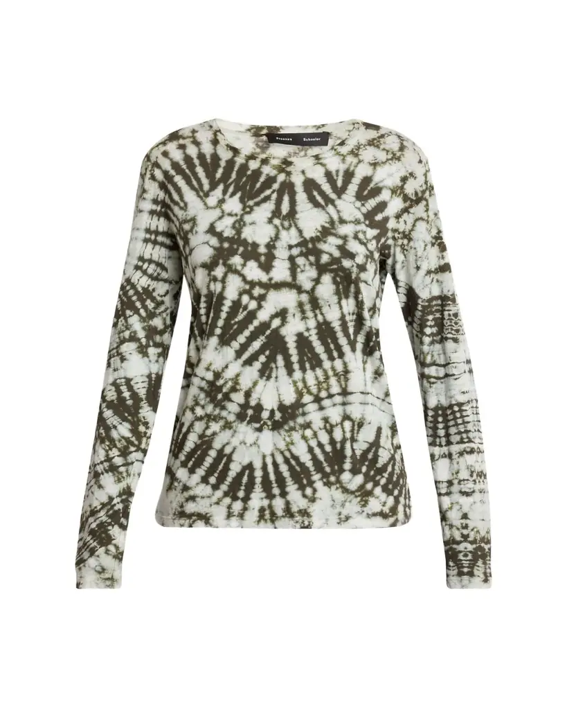 Proenza Schouler Mia Long-Sleeve Tie Dye Top