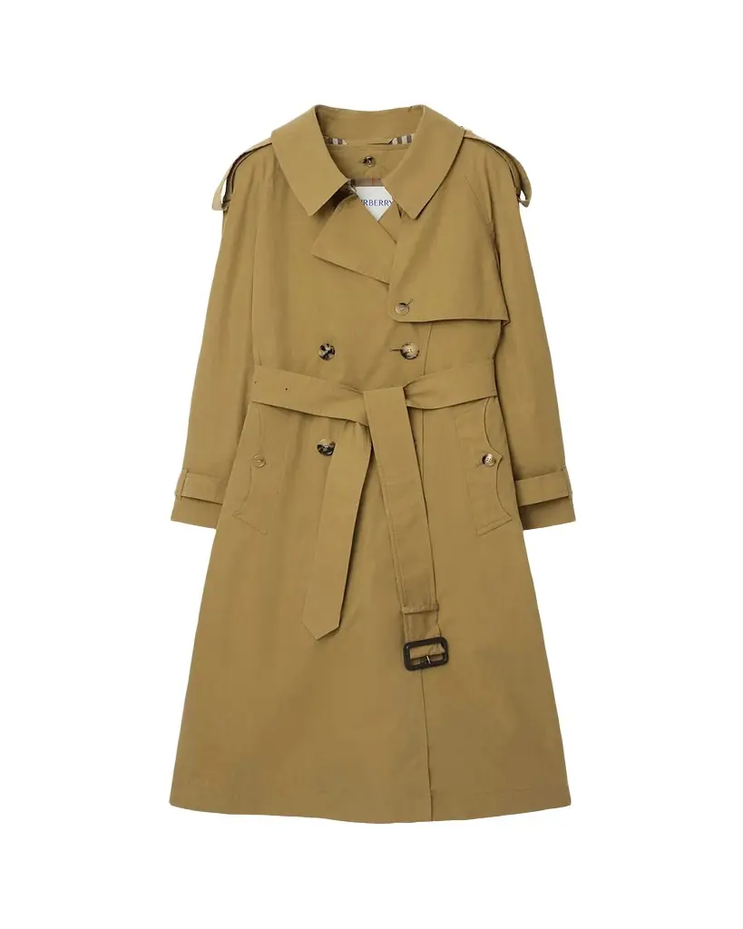 Burberry Fitzrovia Belted Gabardine Trench Coat