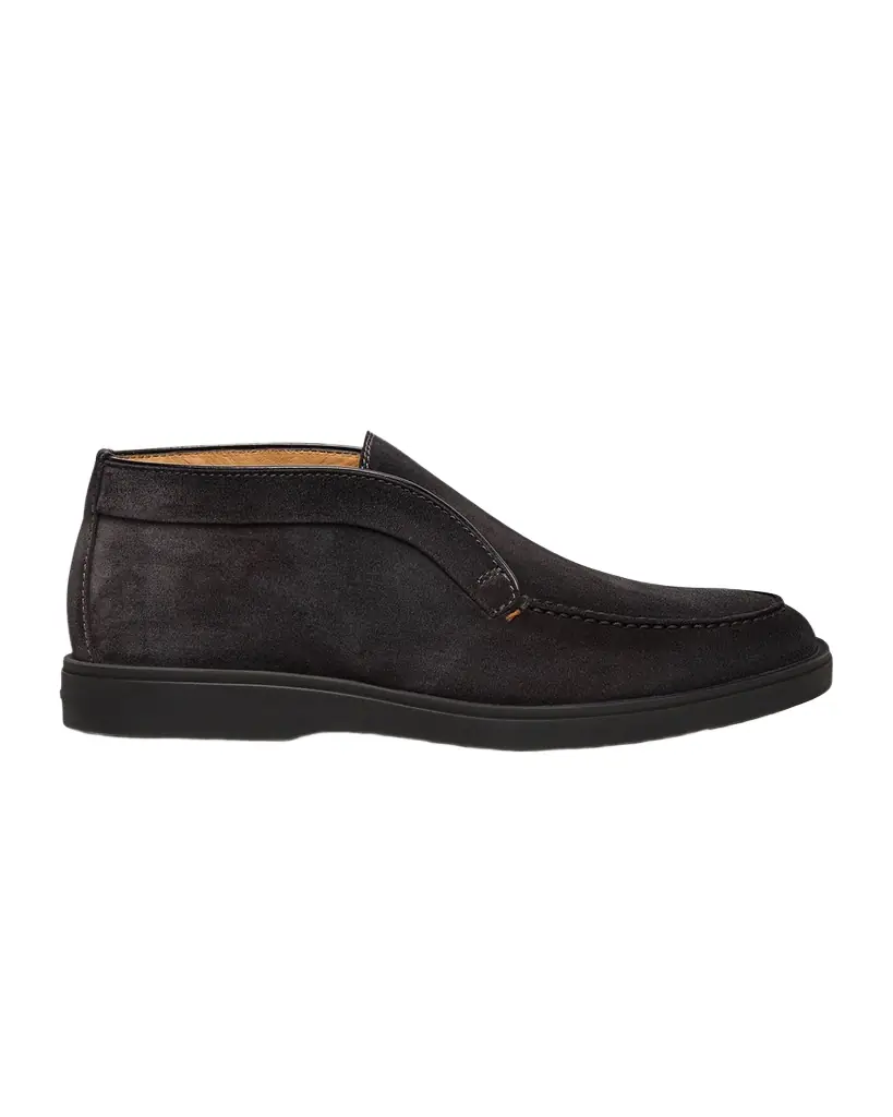Santoni Men 's Detroit Slip-On Suede Chukka Boots