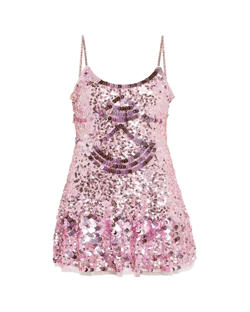 LoveShackFancy Liria Sequined Mini Dress