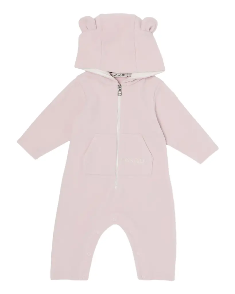 Moncler Girl 's Hooded Baby Grow Romper, Size 0M-12M