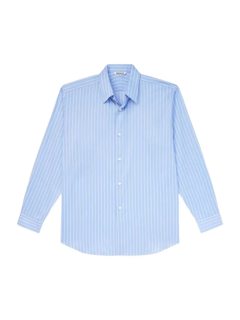 Auralee Striped Cotton and Silk-Blend Shirt - Men