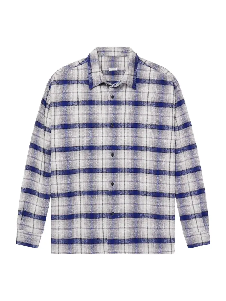 A.PRESSE Checked Cotton and Silk-Blend Twill Shirt - Men