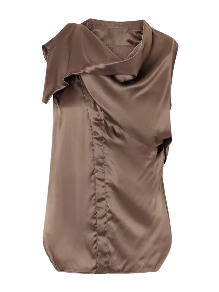 Rick Owens Draped Satin Top