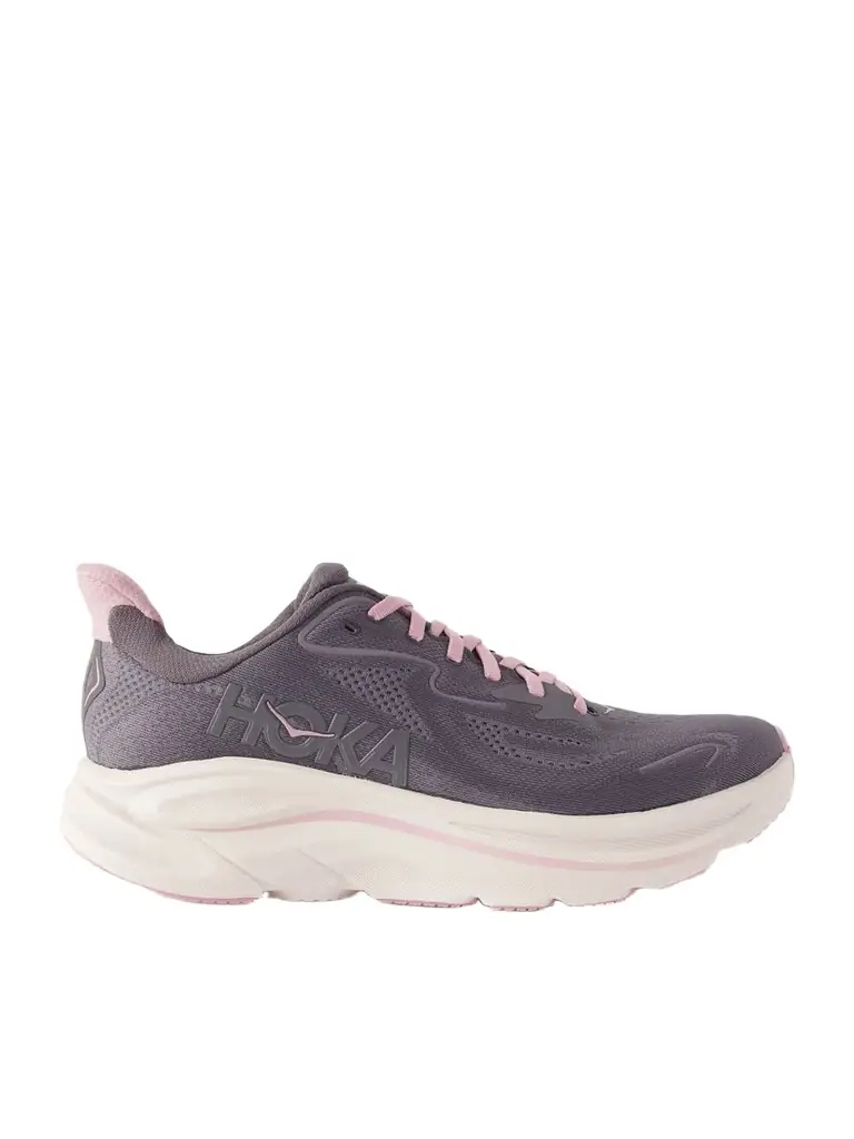 Hoka Clifton 10 Rubber-trimmed Jacquard-mesh Sneakers