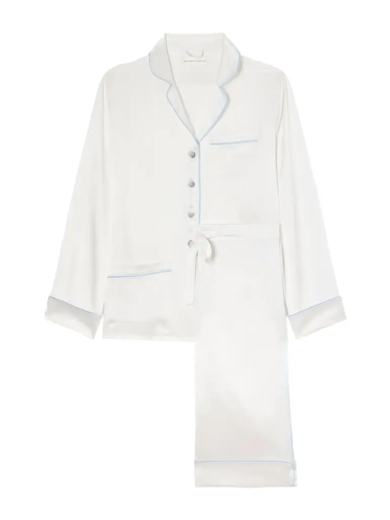 Olivia von Halle Coco Silk-satin Pajama Set
