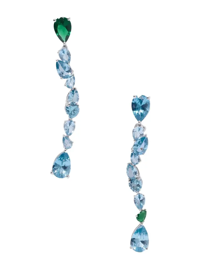 Completedworks Recycled Silver, Cubic Zirconia And Synthetic Spinel Earrings