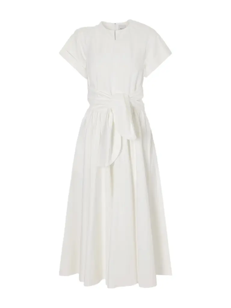 Patou Knotted Cotton-poplin Midi Dress