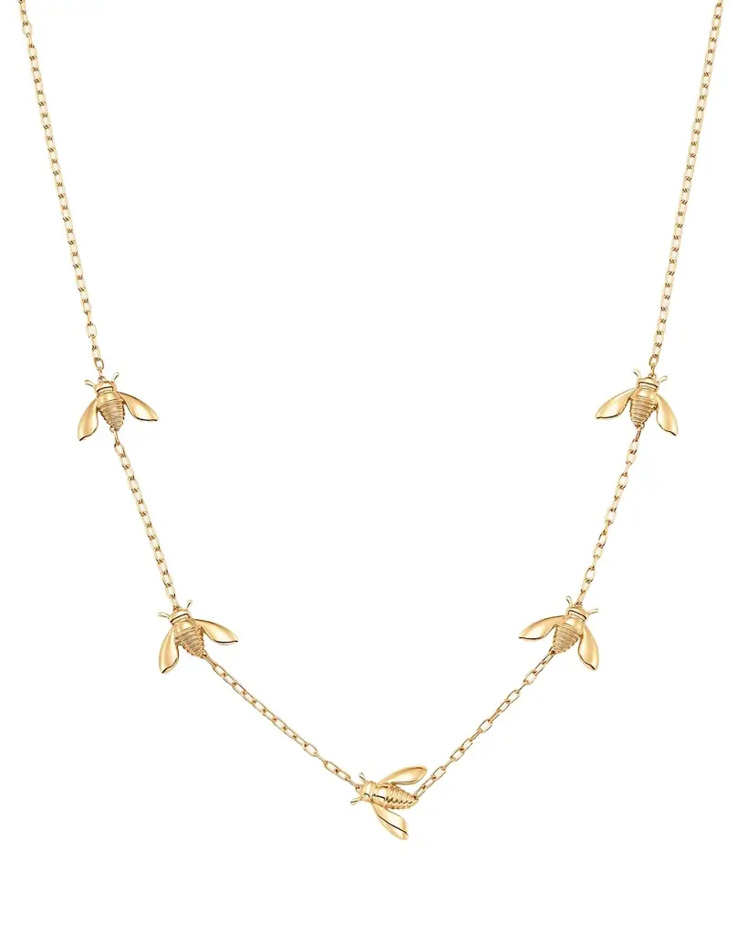 Sara Weinstock 18K Yellow Gold Queen Bee Extra Petite 5-Station Necklace