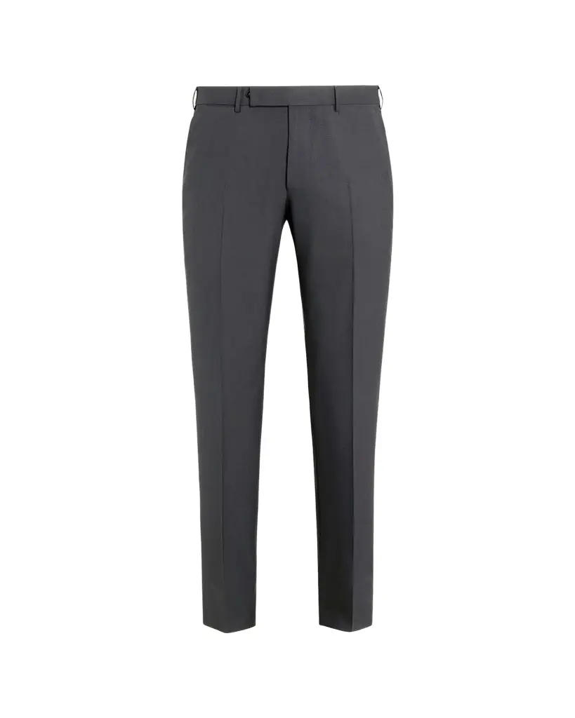 ZEGNA Men's High Performance Flat-Front Trousers