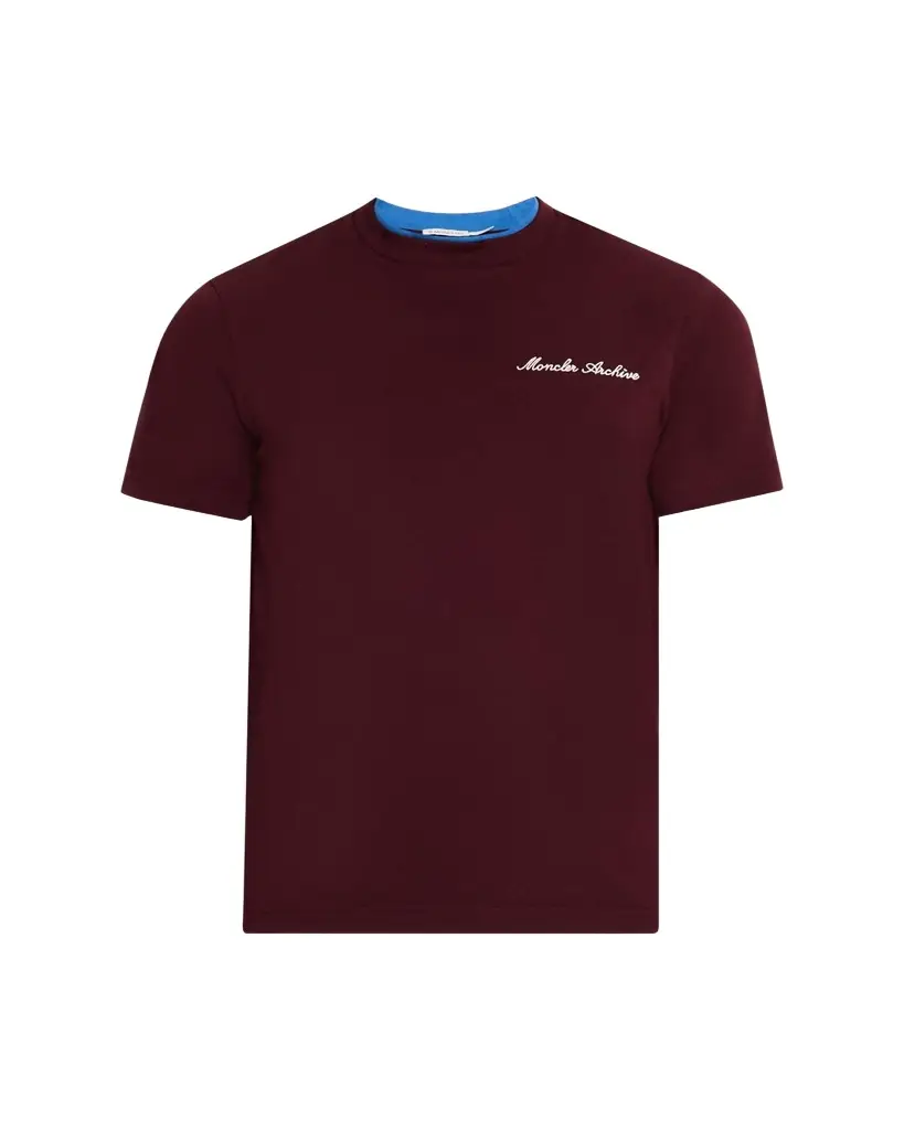 Moncler Men's Embroidered Logo Cotton T-Shirt