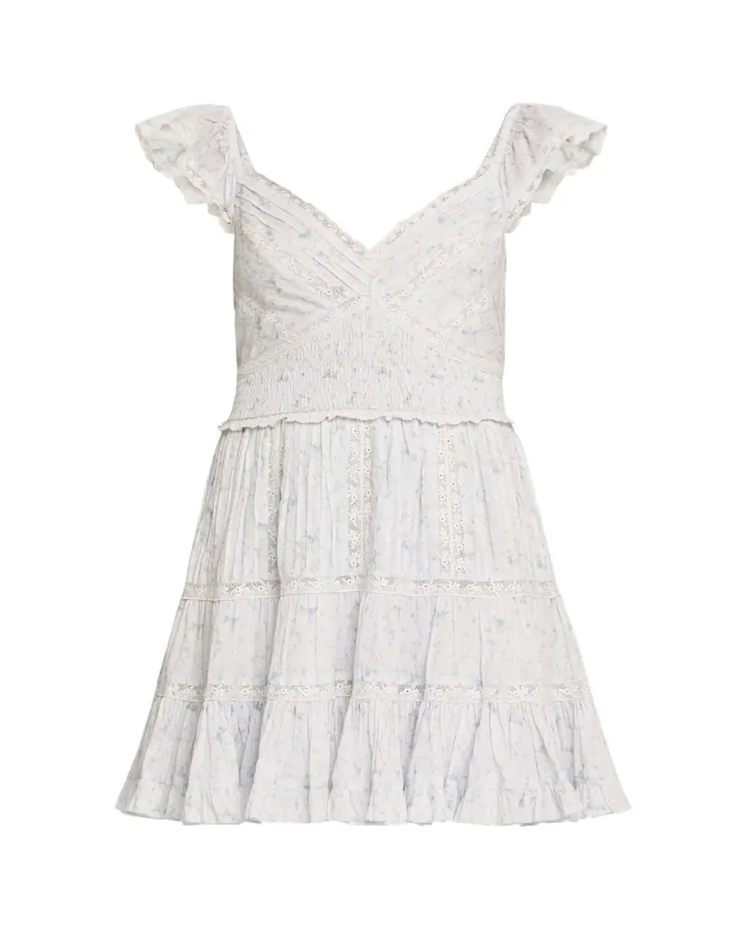LoveShackFancy Presline Floral Mini Dress