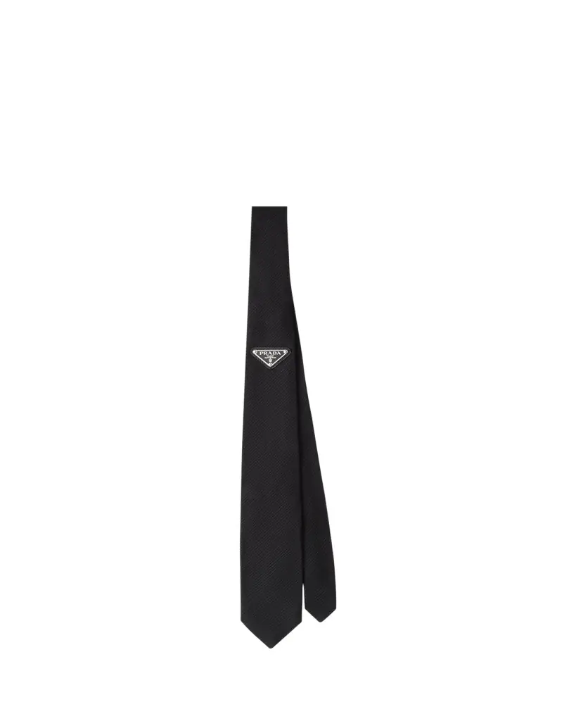 Prada Men's Needlepoint Silk Tie