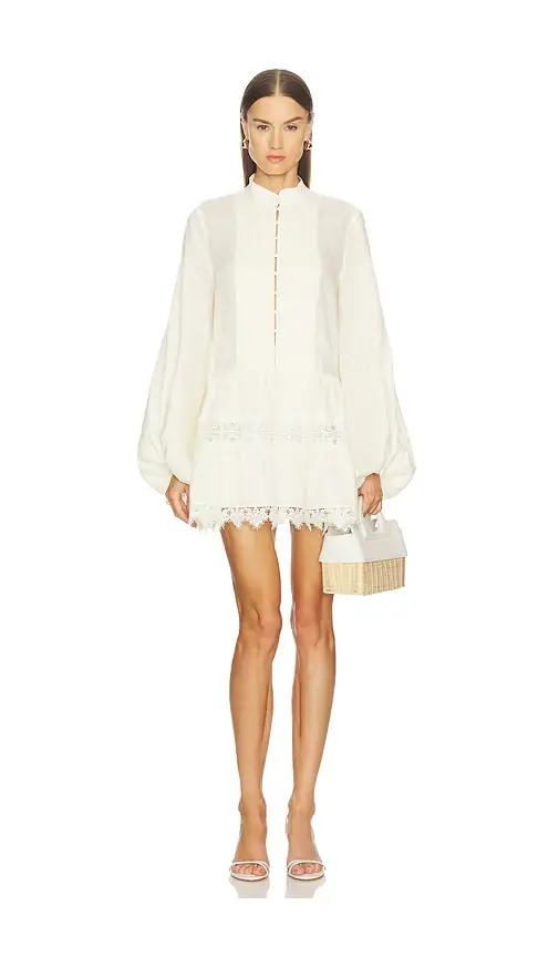 Bardot Antonia Lace Trim Mini Dress