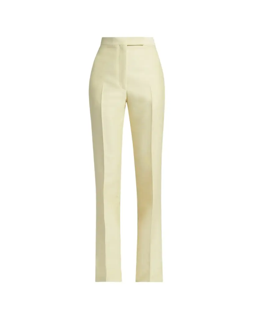 TOM FORD High-Rise Wool-Silk Straight-Leg Pants