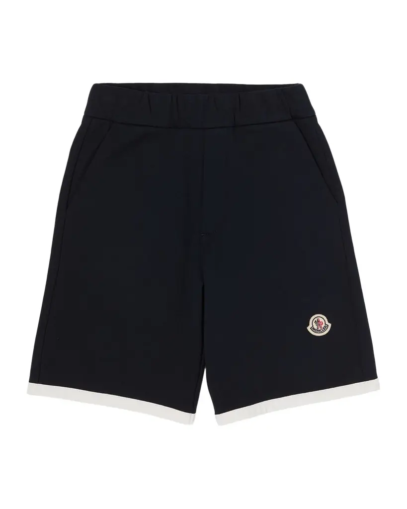 Moncler Boy 's Logo Stretch Cotton Fleece Shorts, Size -6