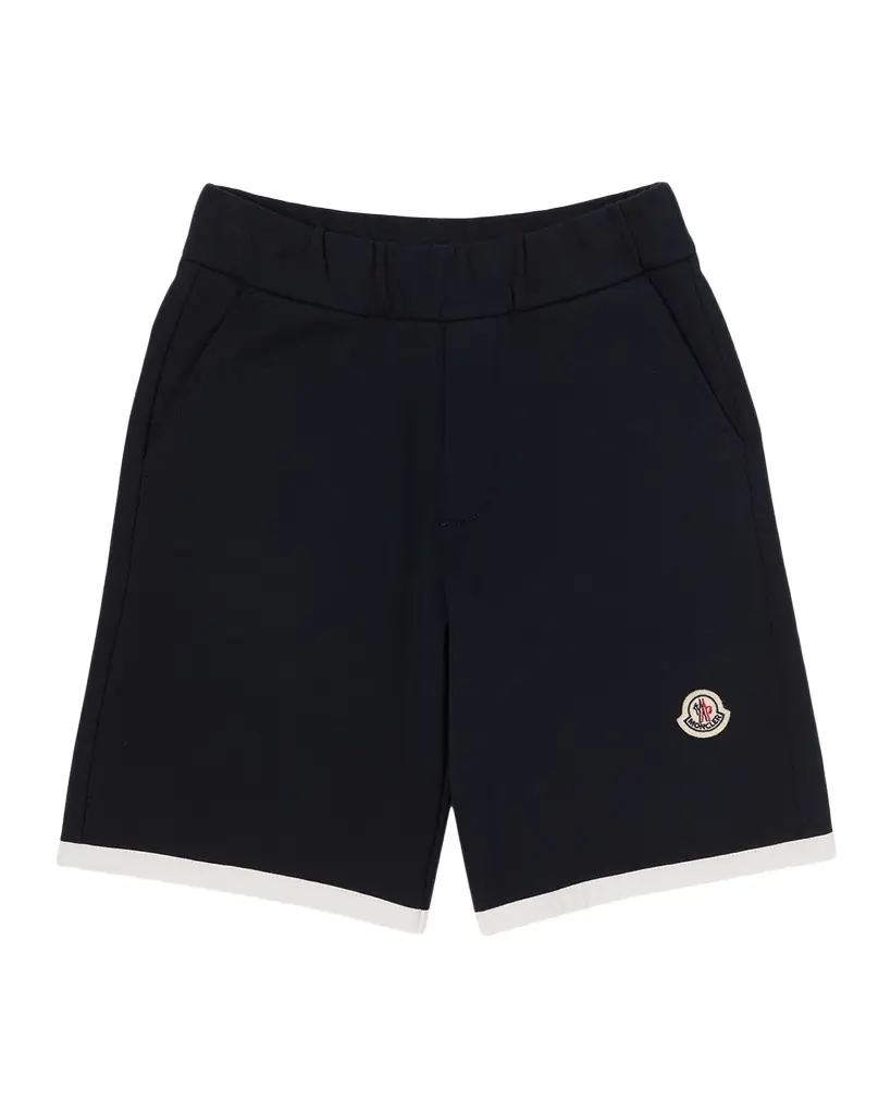 Moncler Boy 's Logo Stretch Cotton Fleece Shorts, Size -10