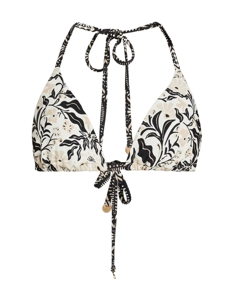 Ramy Brook Printed Nikoleta Triangle Bikini Top